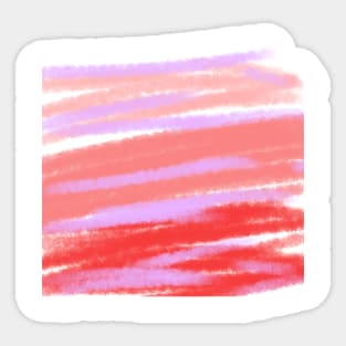 Red pink watercolor abstract art Sticker